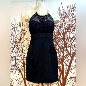 Black evening dress.